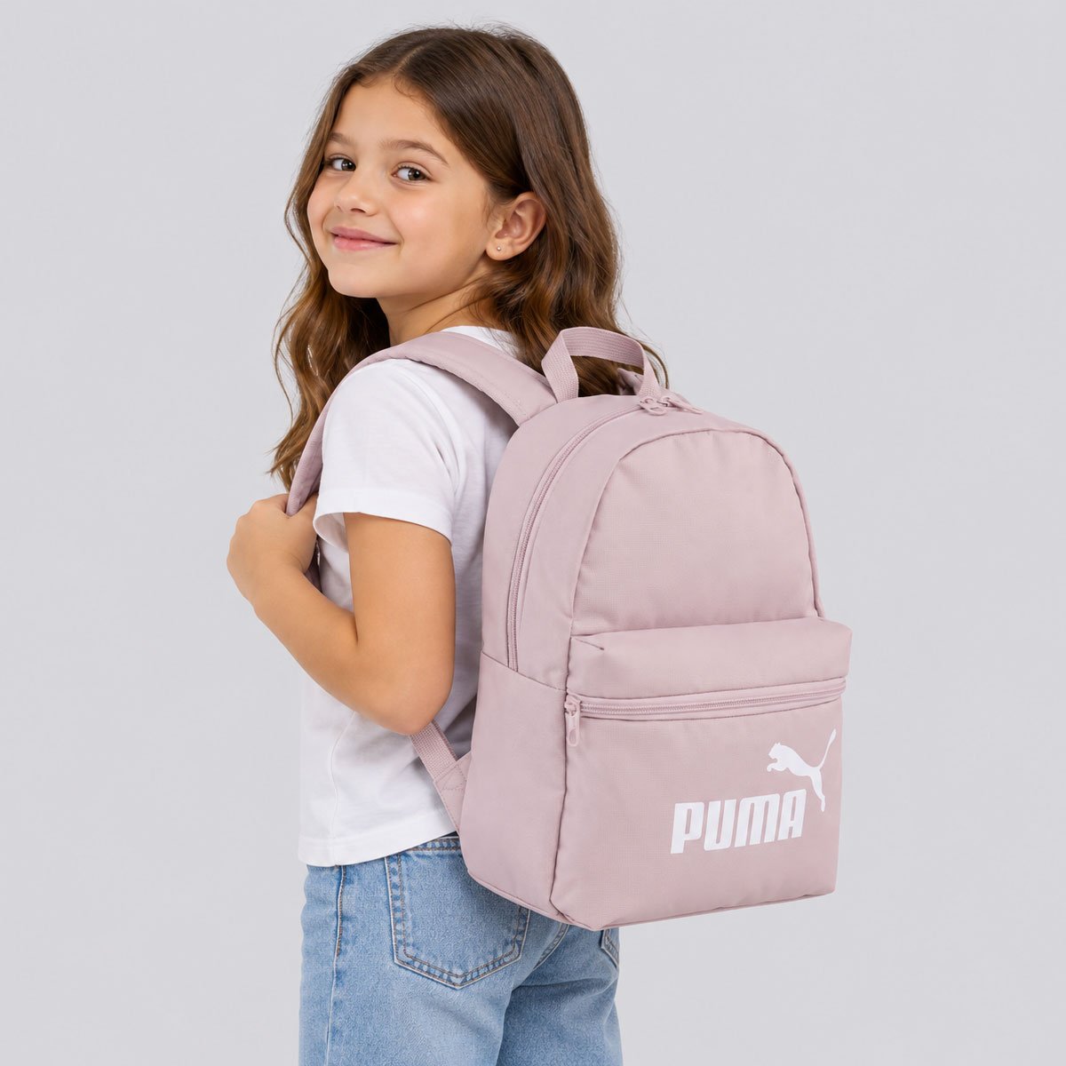 Mochila Puma Phase Small Backpack Infantil Rosa