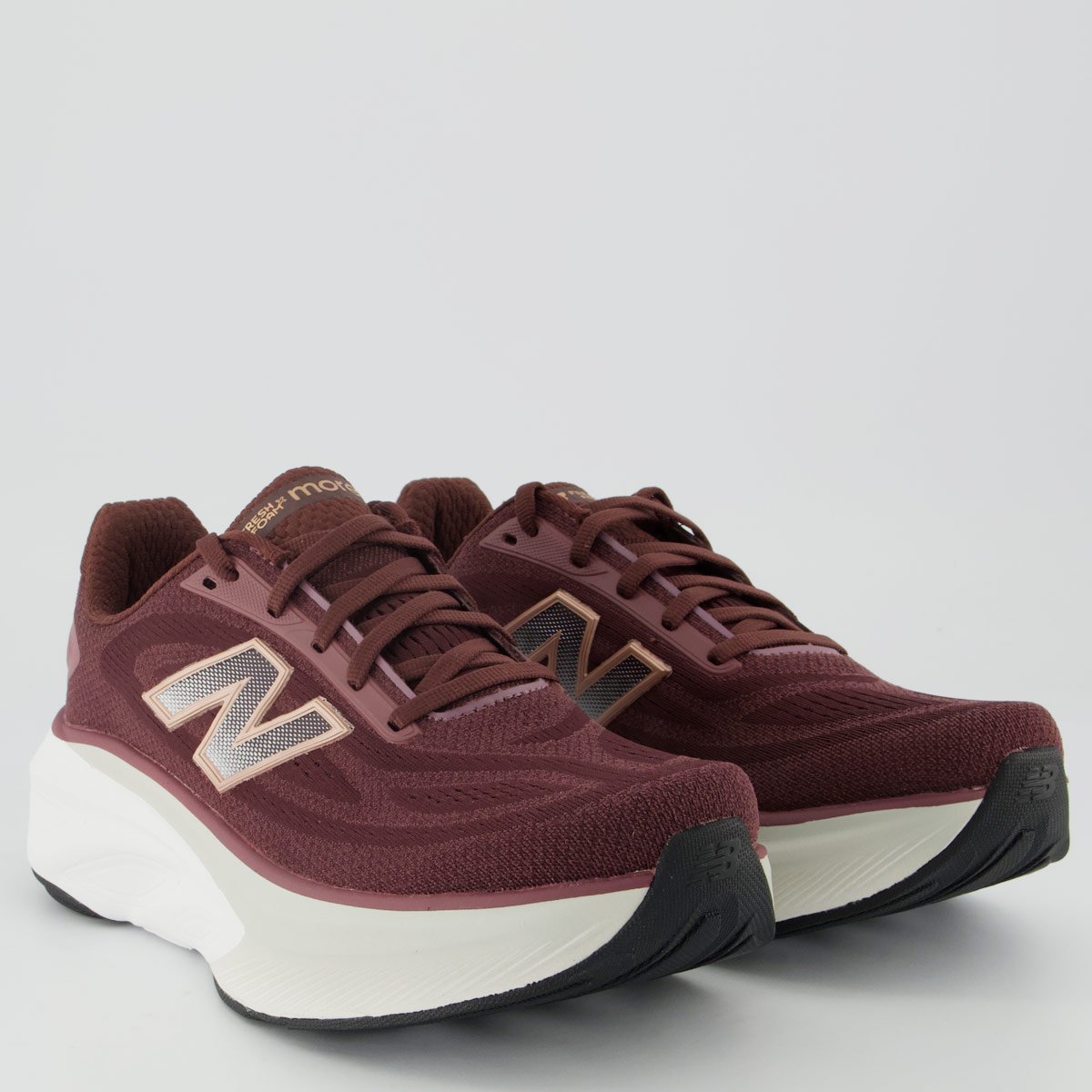 Tênis New Balance Fresh Foam X More V6 Feminino Bordô Vermelho 2
