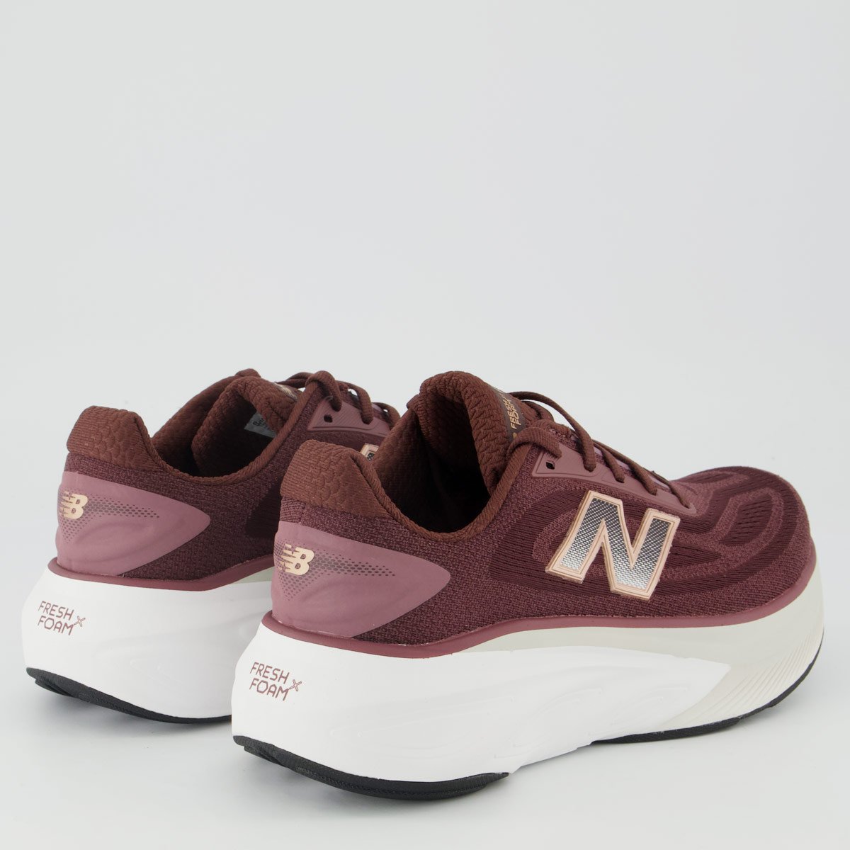 Tênis New Balance Fresh Foam X More V6 Feminino Bordô Vermelho 3