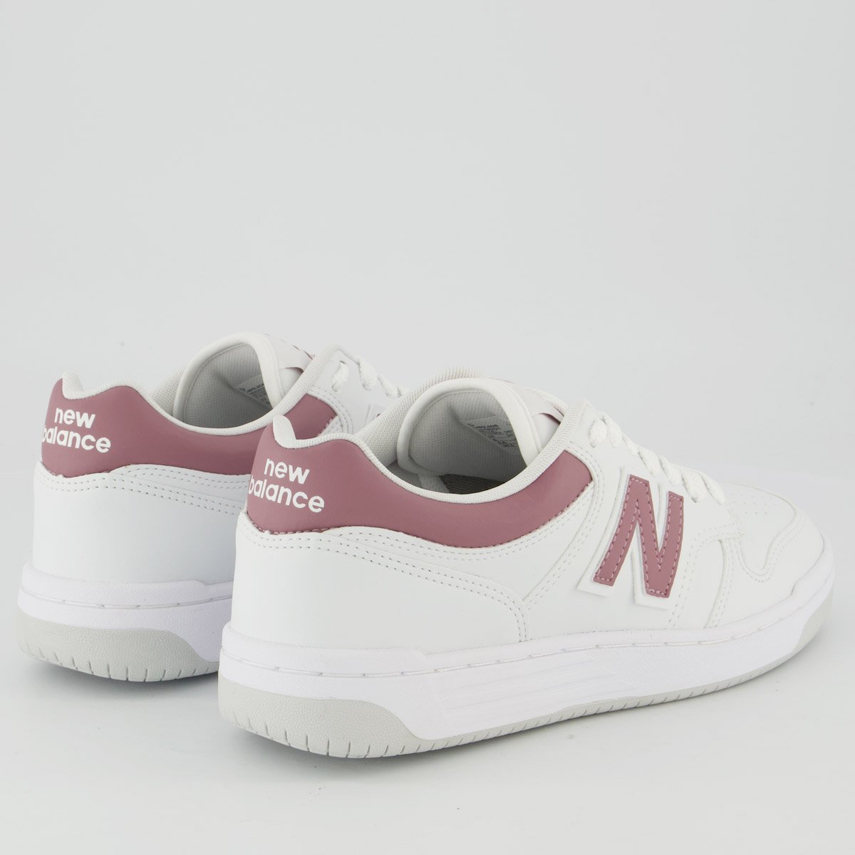 Tênis New Balance 480 Low Feminino Branco e Rosa Branco/Rosa 3