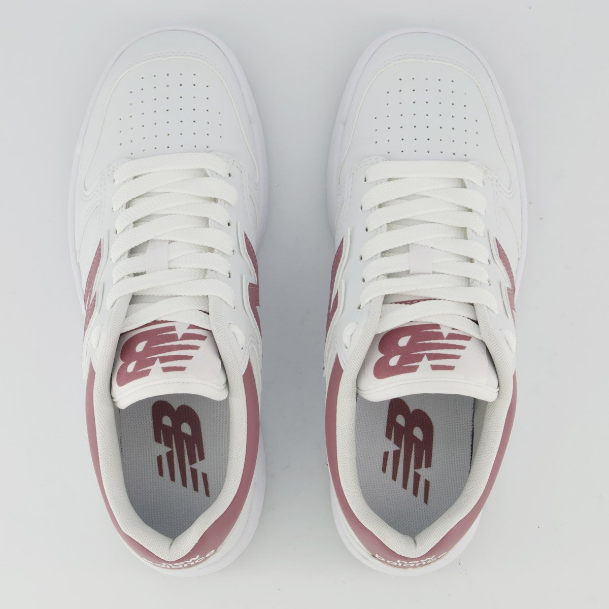 Tênis New Balance 480 Low Feminino Branco e Rosa Branco/Rosa 4