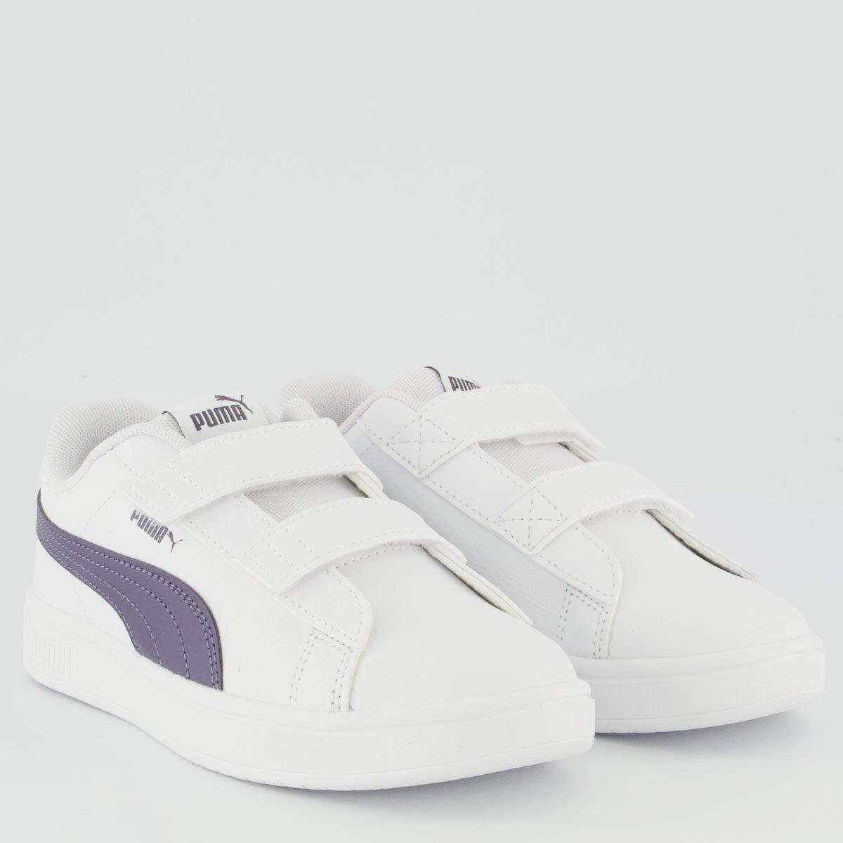 Tênis Puma Rickie Classic V Infantil Branco e Roxo Branco/Roxo 2