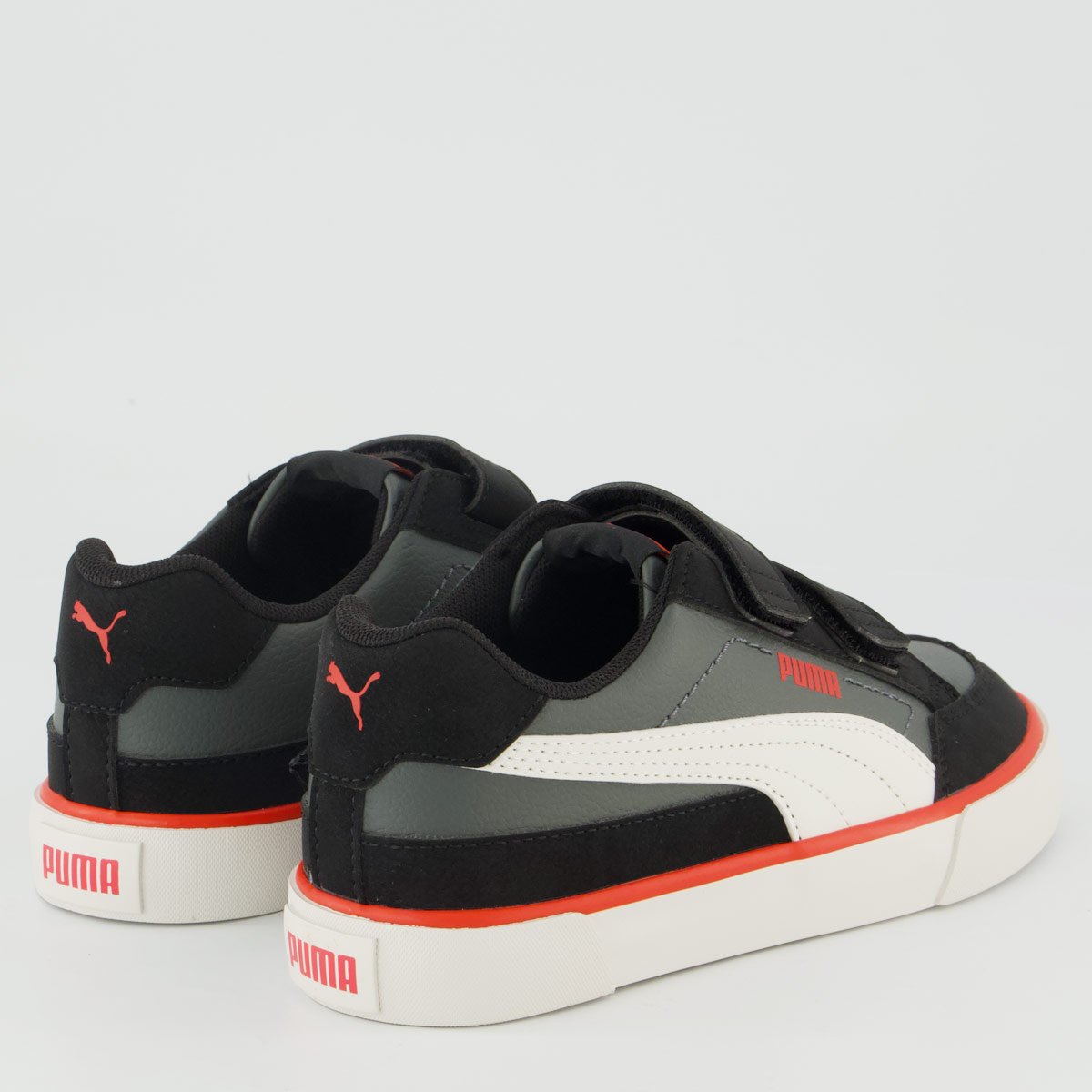 Tênis Puma Court Classic Vulc Kids V Infantil Preto Preto 3