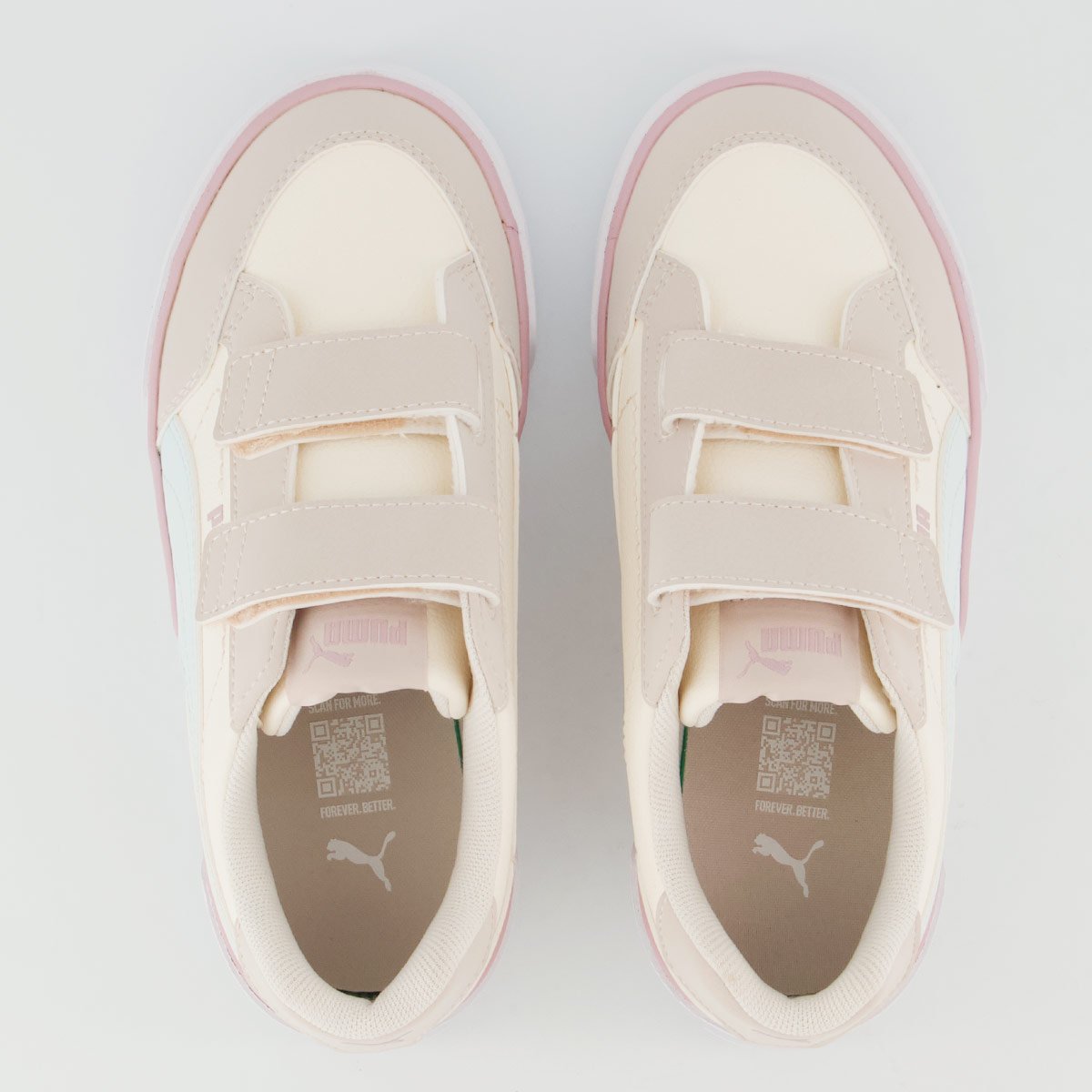 Tênis Puma Court Classic Vulc Kids V Infantil Bege Bege 4