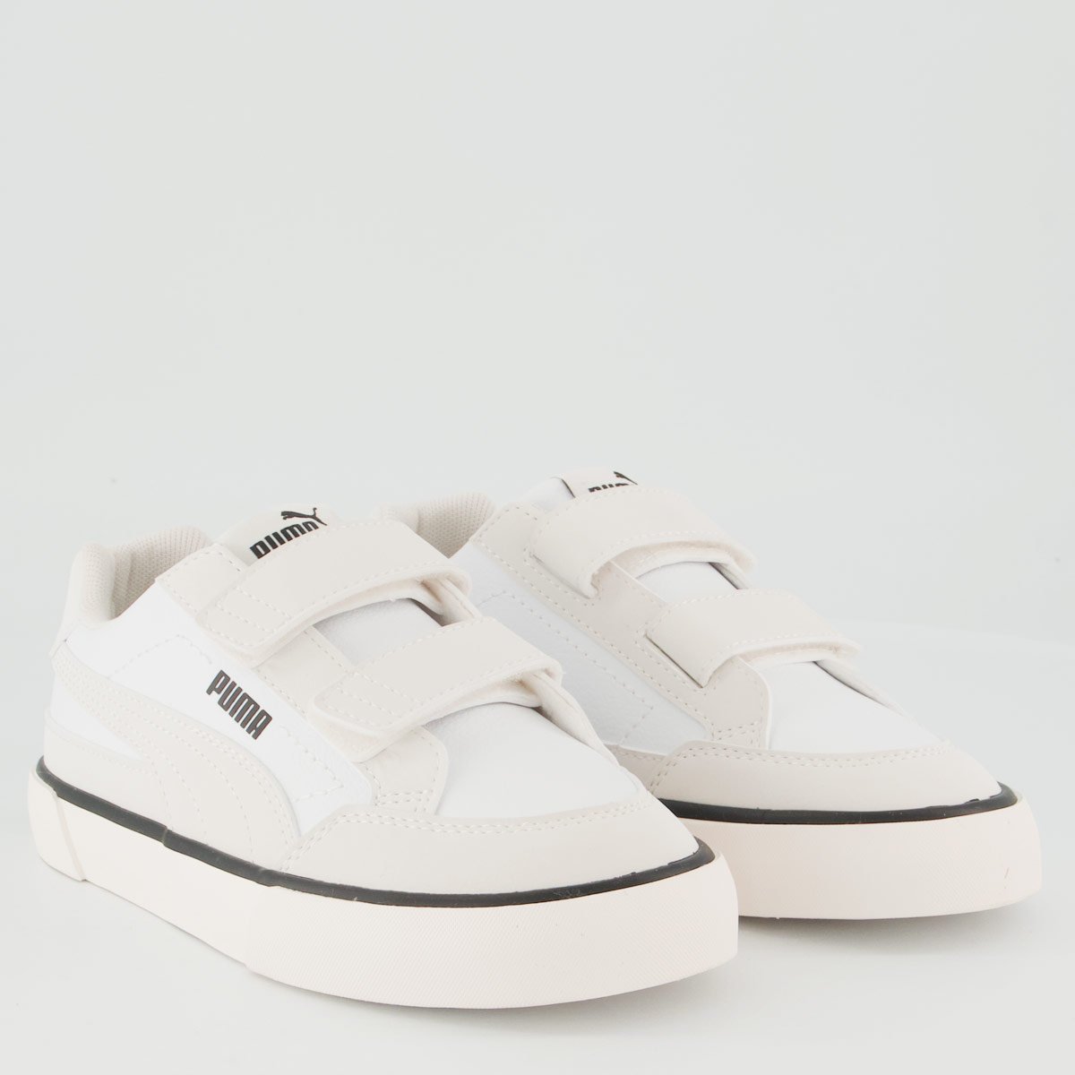 Tênis Puma Court Classic Vulc Kids V Infantil Branco Branco 2