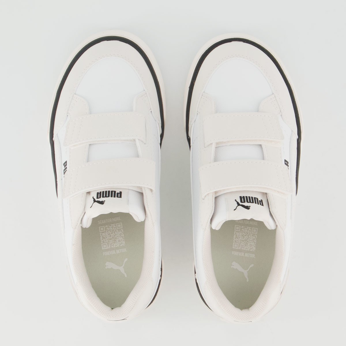 Tênis Puma Court Classic Vulc Kids V Infantil Branco Branco 4