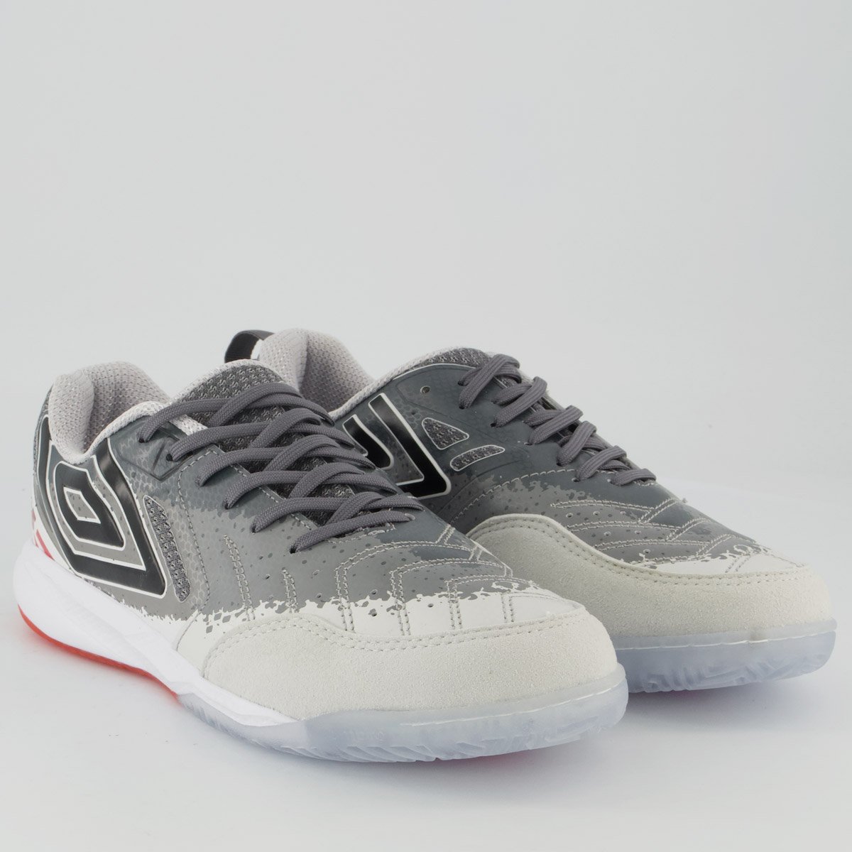 Chuteira Umbro Pro 5 Bump Shark Futsal Cinza e Branca Cinza 2