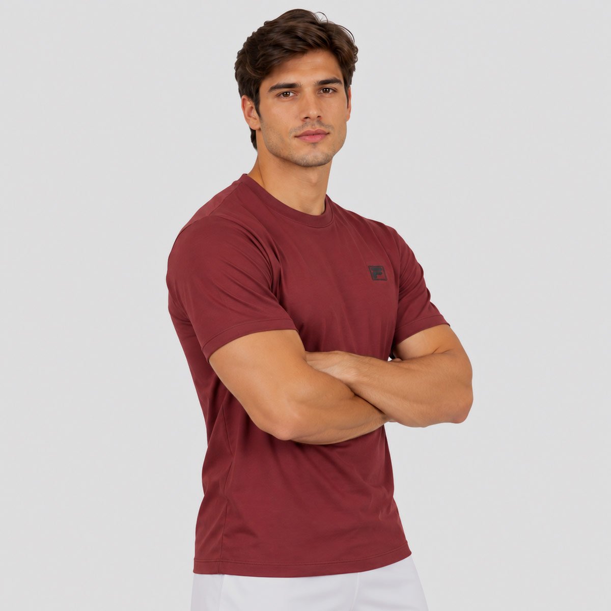 Camiseta Fila Slim F-Box Marrom Marrom 2