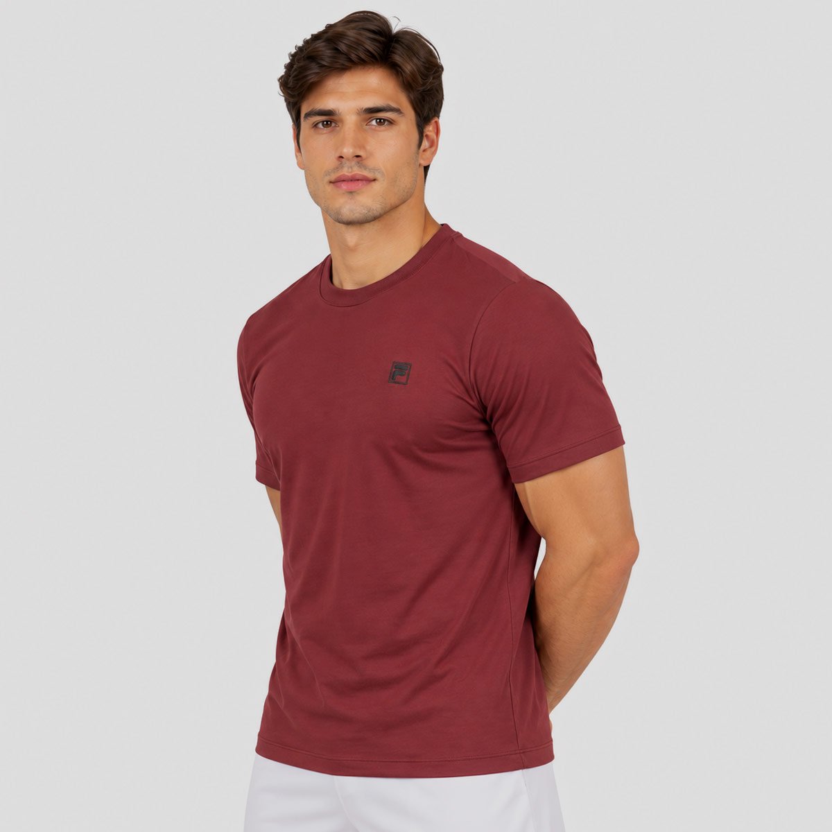 Camiseta Fila Slim F-Box Marrom Marrom 3