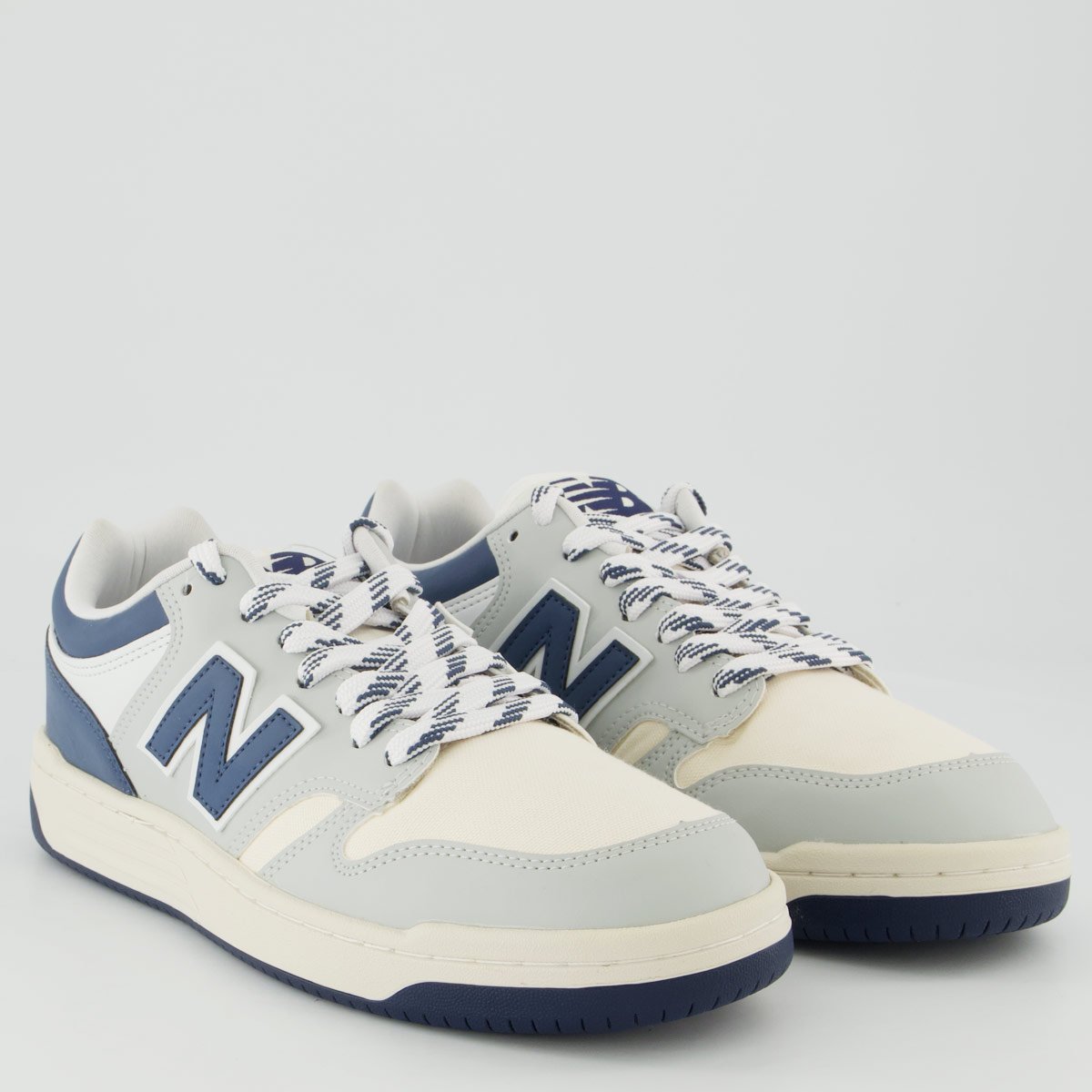 Tênis New Balance 480 Low Cinza e Marinho Cinza 2