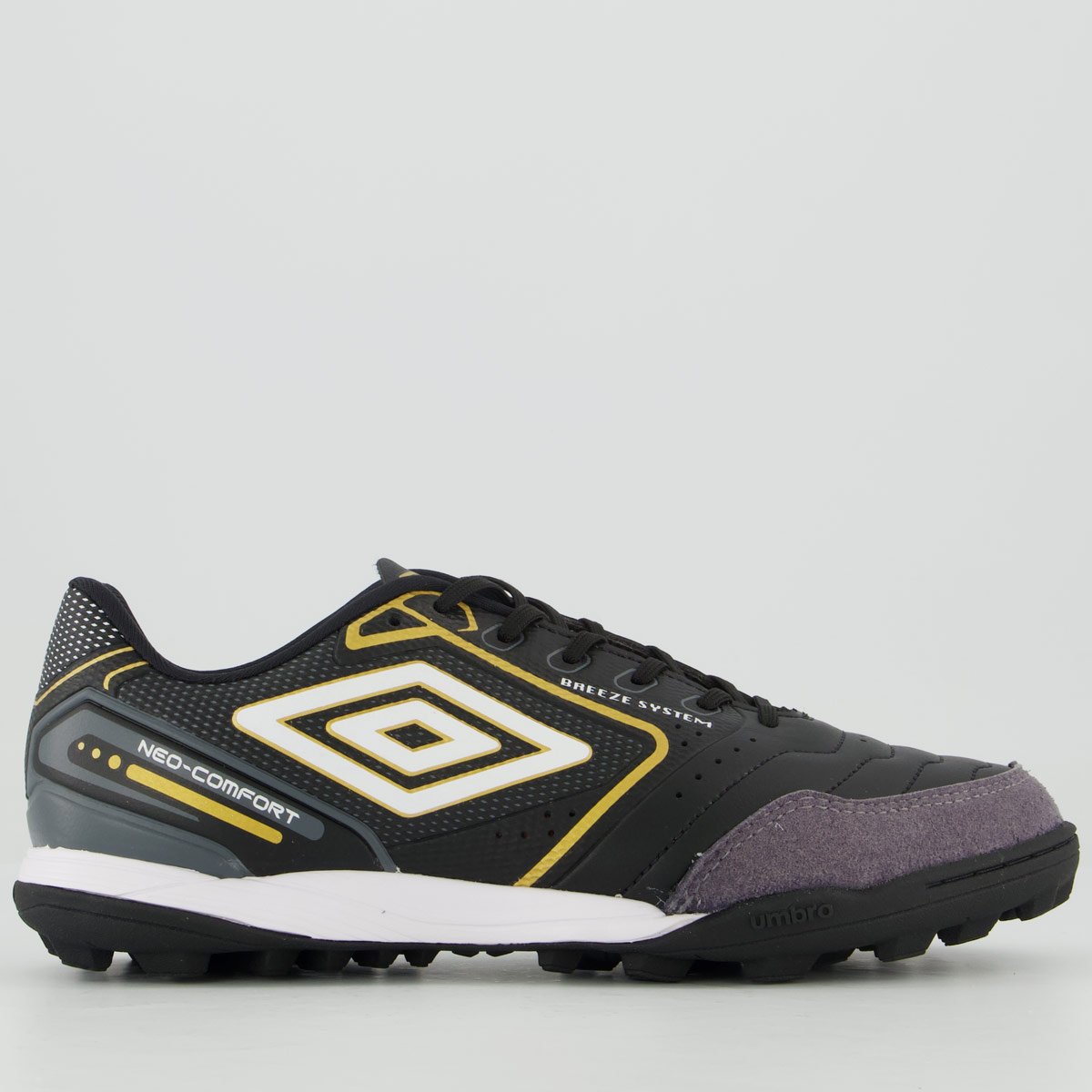 Chuteira Umbro Neo Comfort II Society Preto e Cinza Preto/Cinza 1