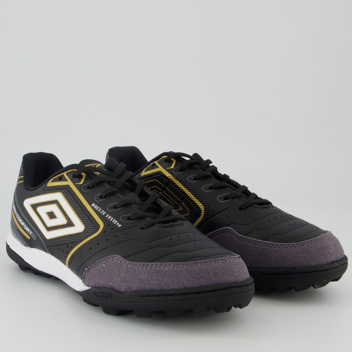 Chuteira Umbro Neo Comfort II Society Preto e Cinza Preto/Cinza 2