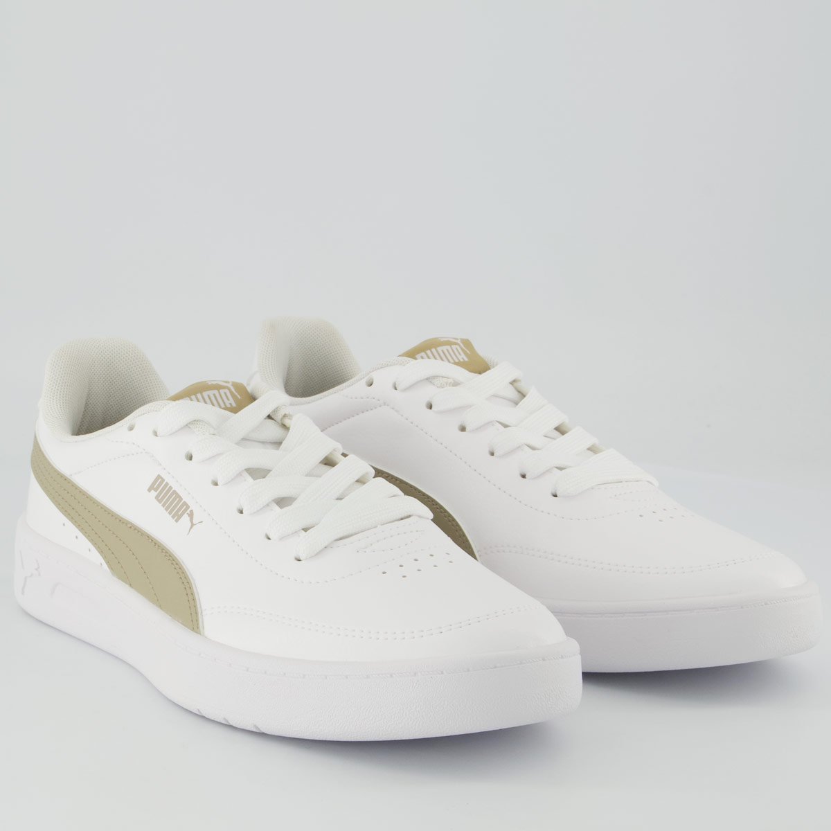 Tênis Puma Court Classic Clean BDP Branco e Bege Branco/Bege 2