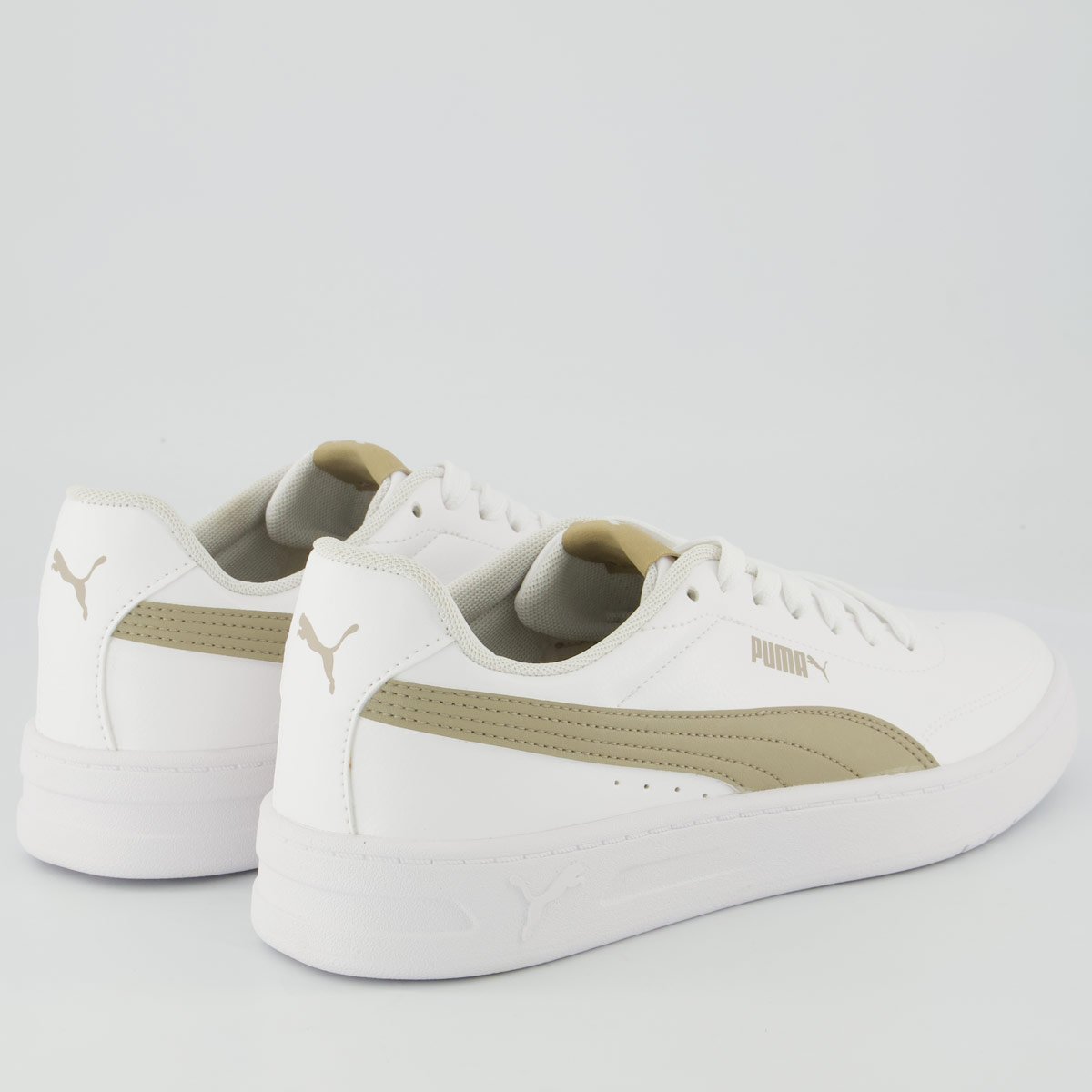 Tênis Puma Court Classic Clean BDP Branco e Bege Branco/Bege 3