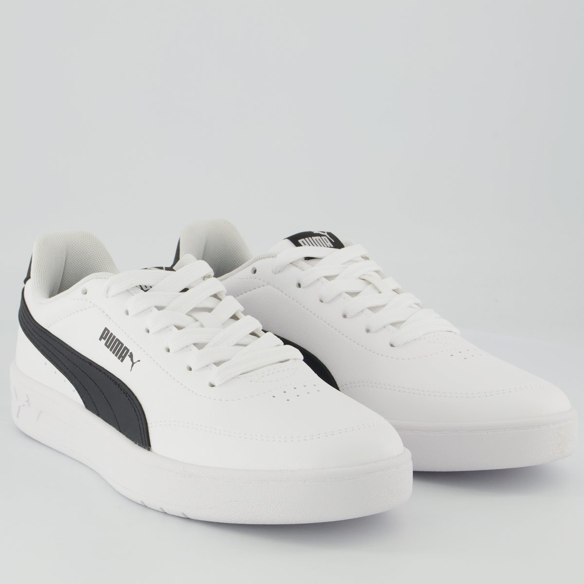 Tênis Puma Court Classic Clean BDP Branco e Preto Branco/Preto 2