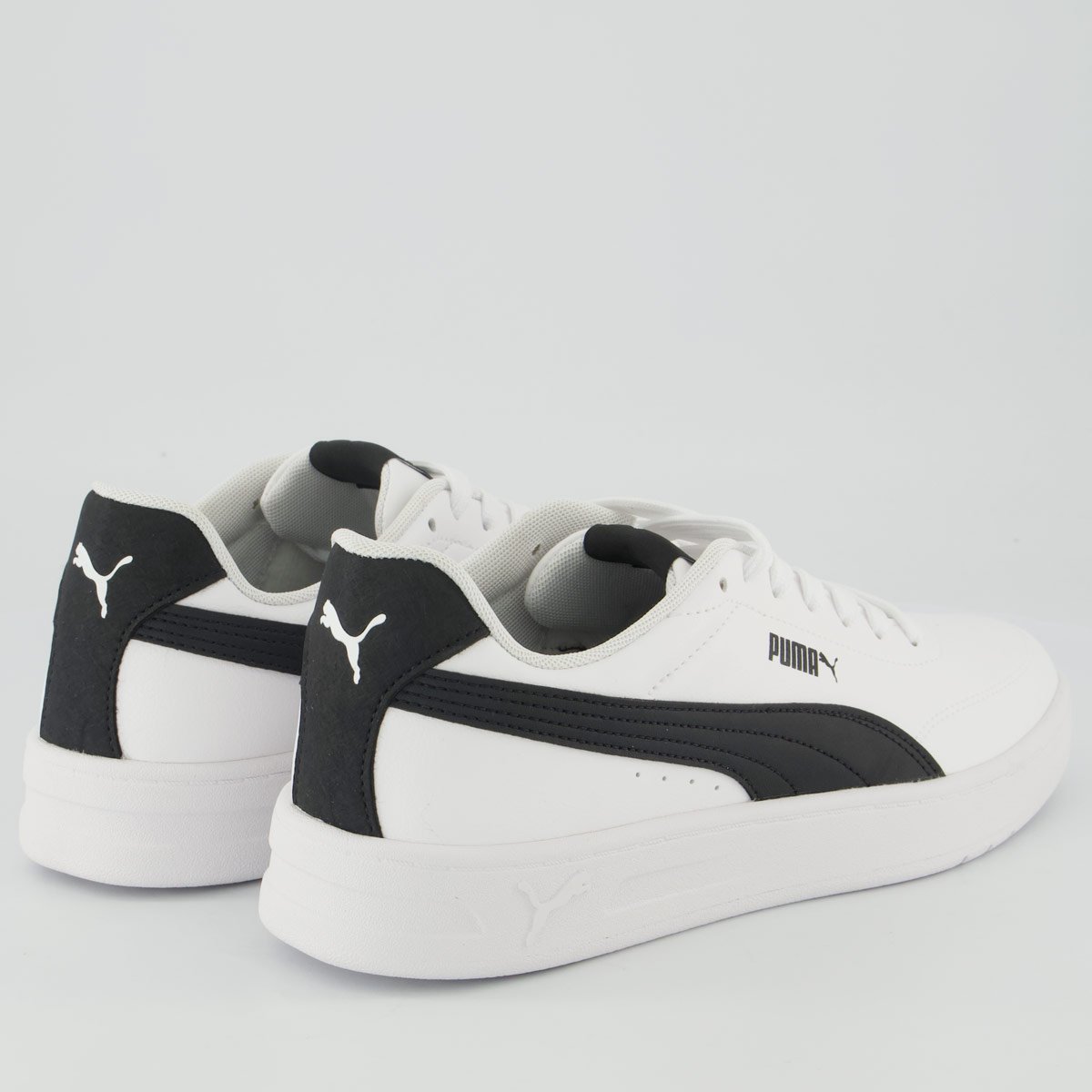 Tênis Puma Court Classic Clean BDP Branco e Preto Branco/Preto 3