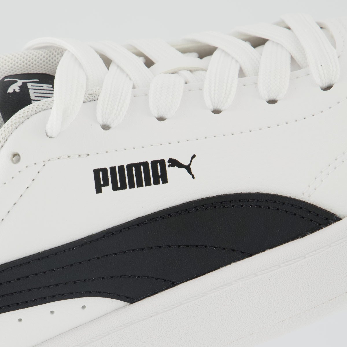 Tênis Puma Court Classic Clean BDP Branco e Preto Branco/Preto 7