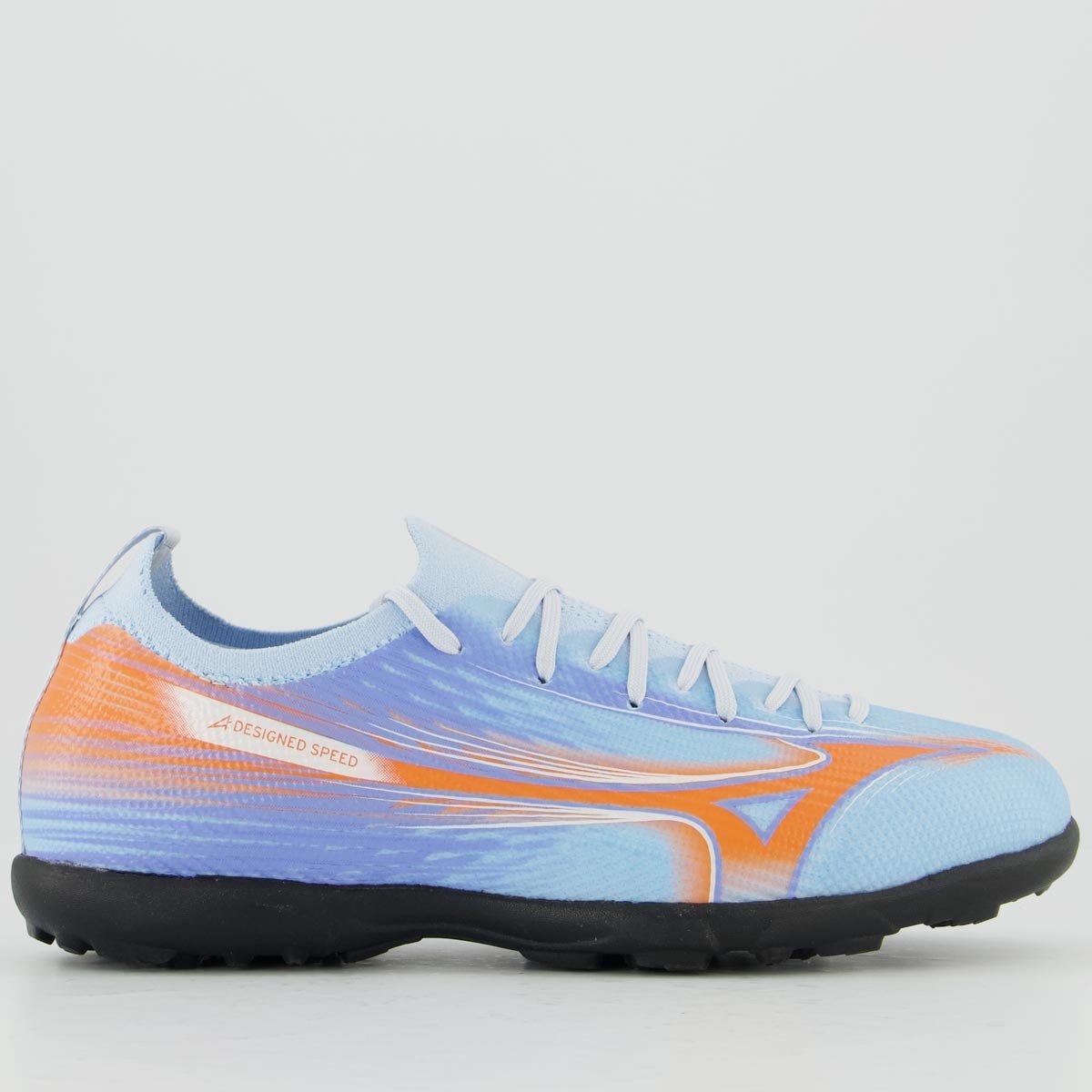 Chuteira Mizuno Alpha Club AS Society Azul e Laranja