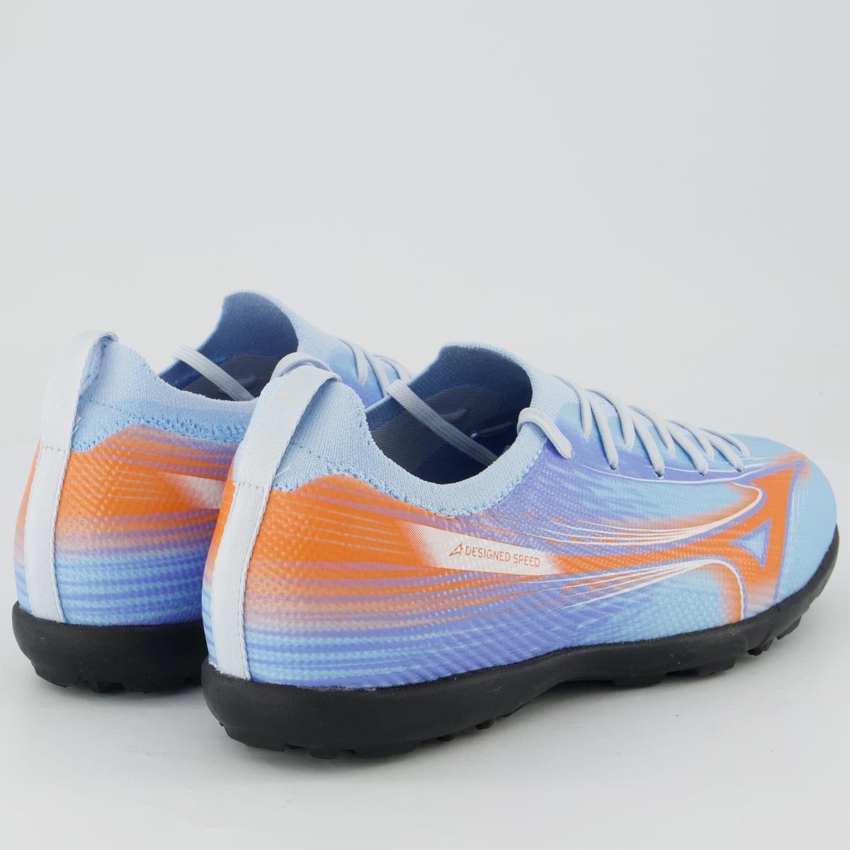Chuteira Mizuno Alpha Club AS Society Azul e Laranja Azul/Laranja 3