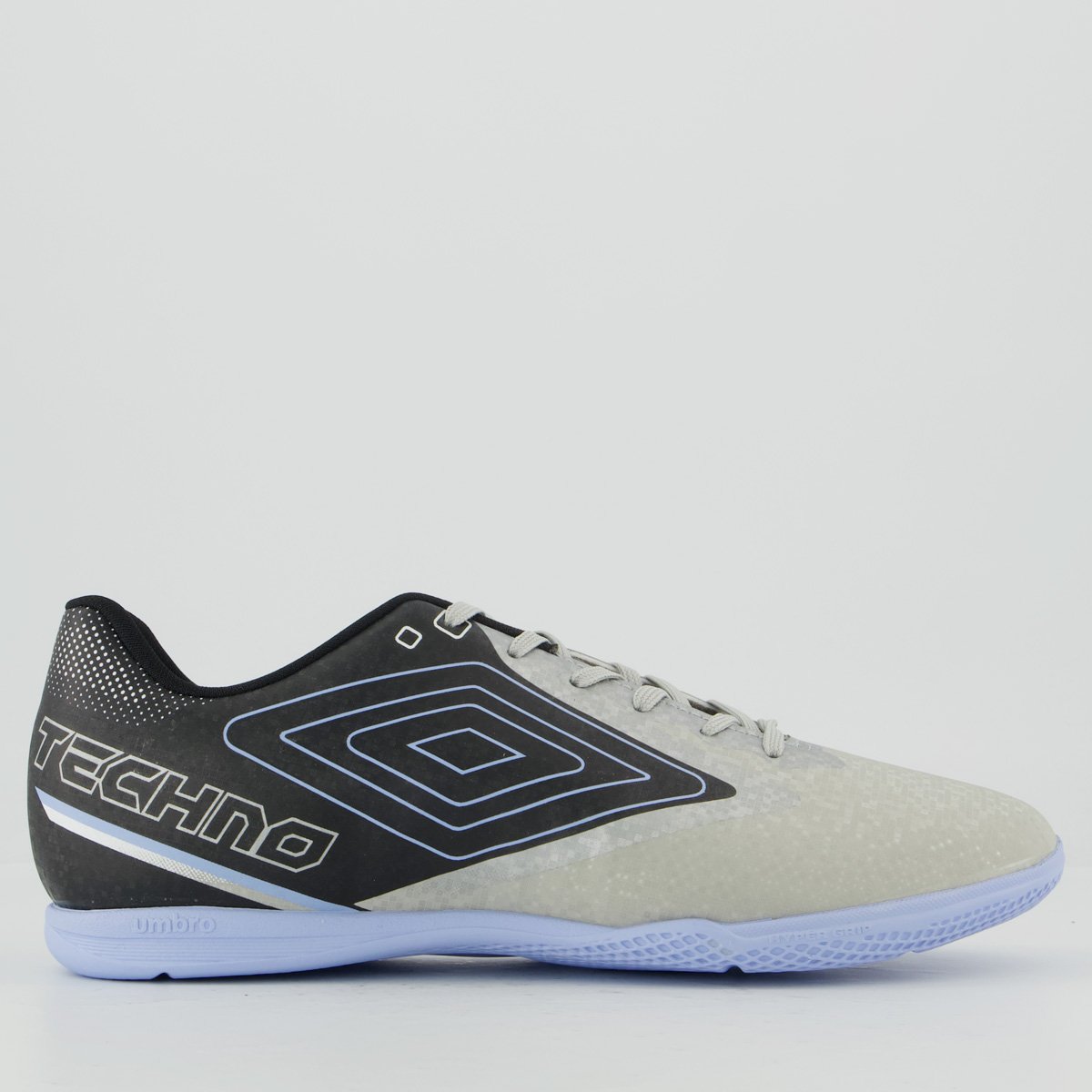 Chuteira Umbro Techno II Futsal Cinza e Preta