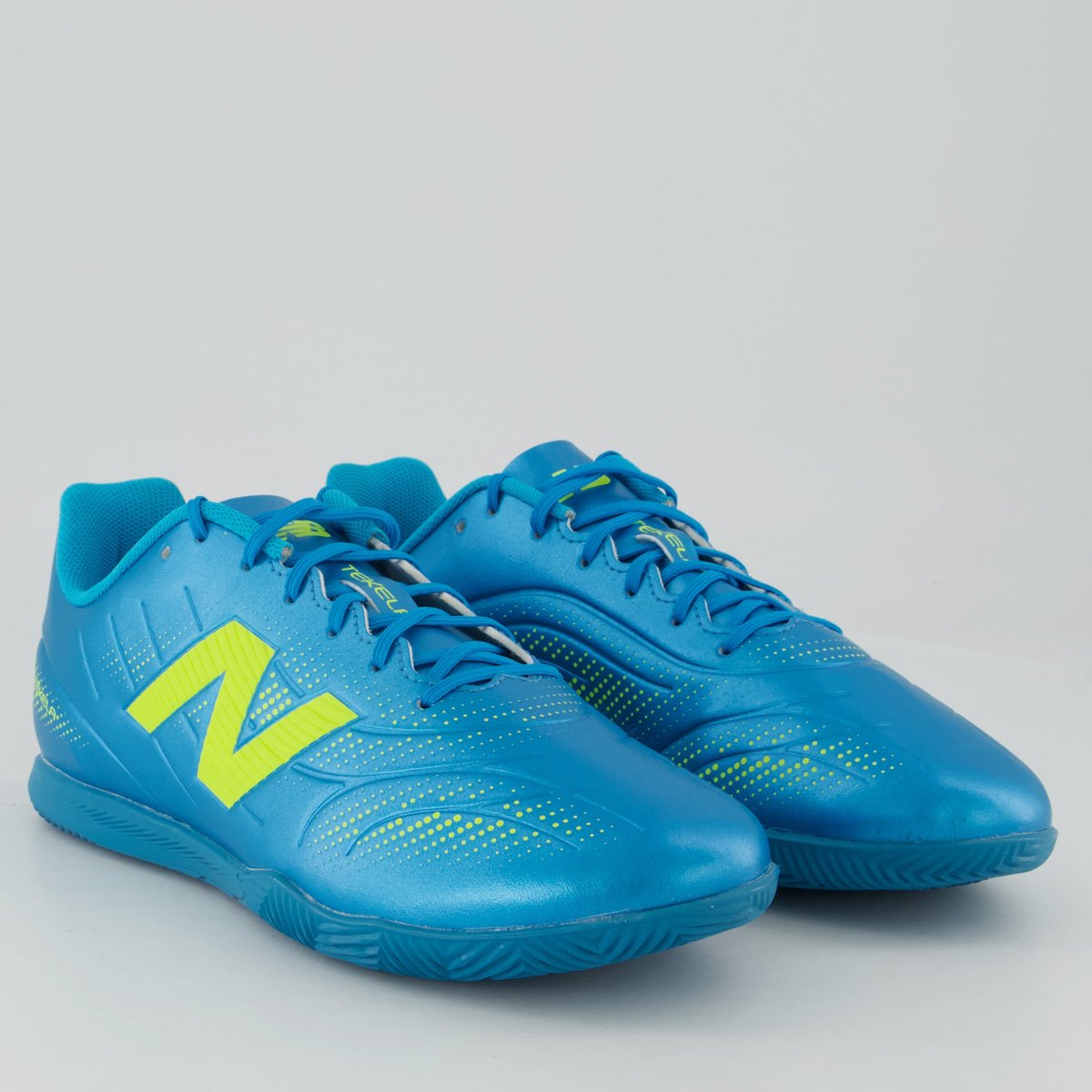Chuteira New Balance Tekela Club ID Futsal Azul e Verde