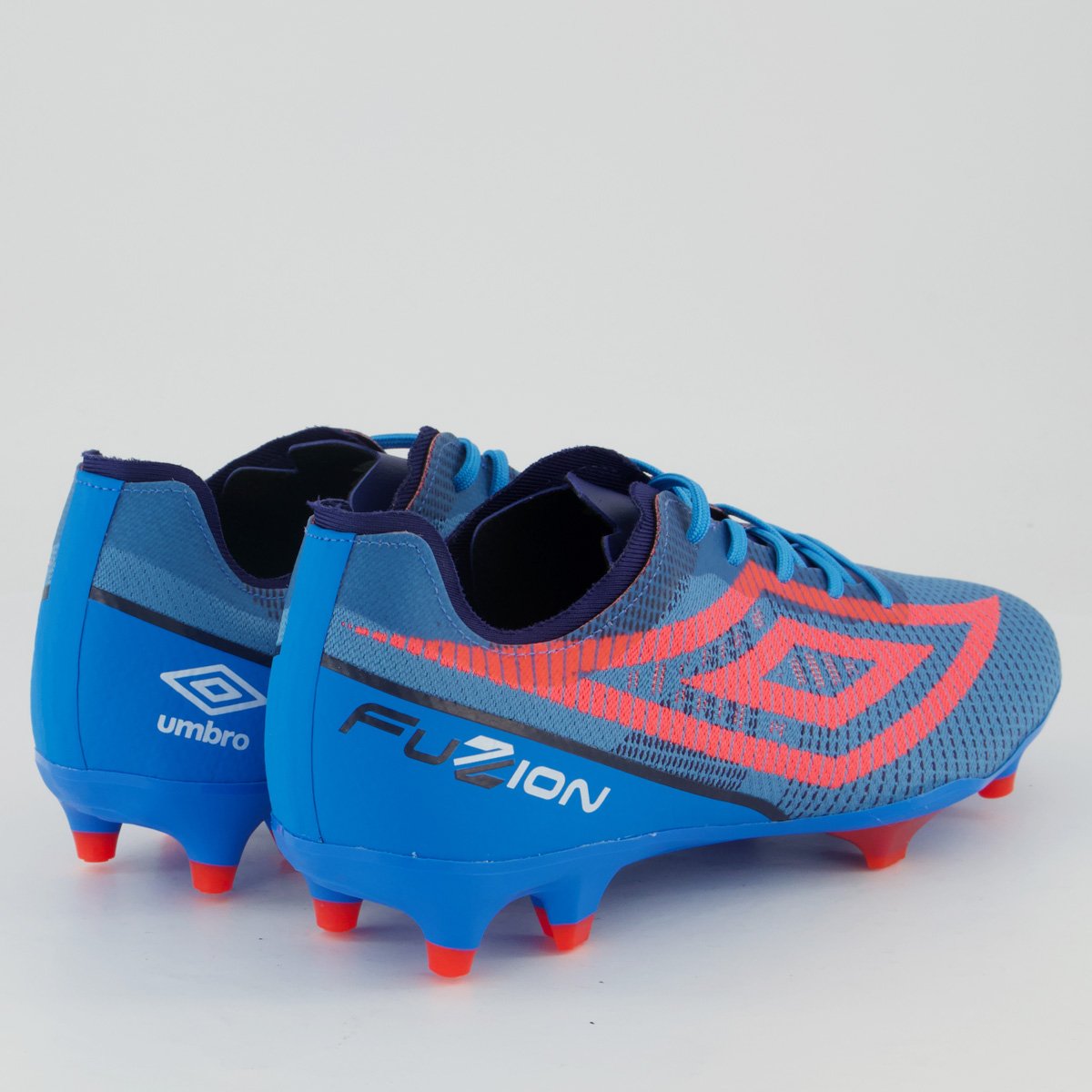 Chuteira Umbro Fuzion II Campo Azul e Rosa Azul/Rosa 3
