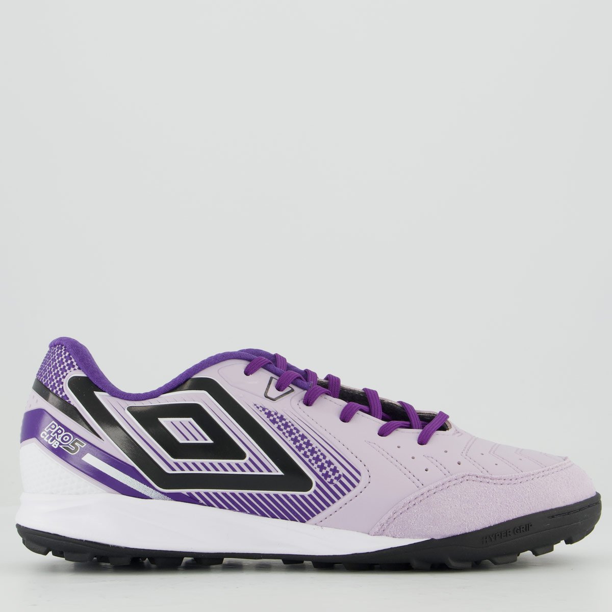 Chuteira Umbro Pro 5 Bump Club II Society Lilás e Preta