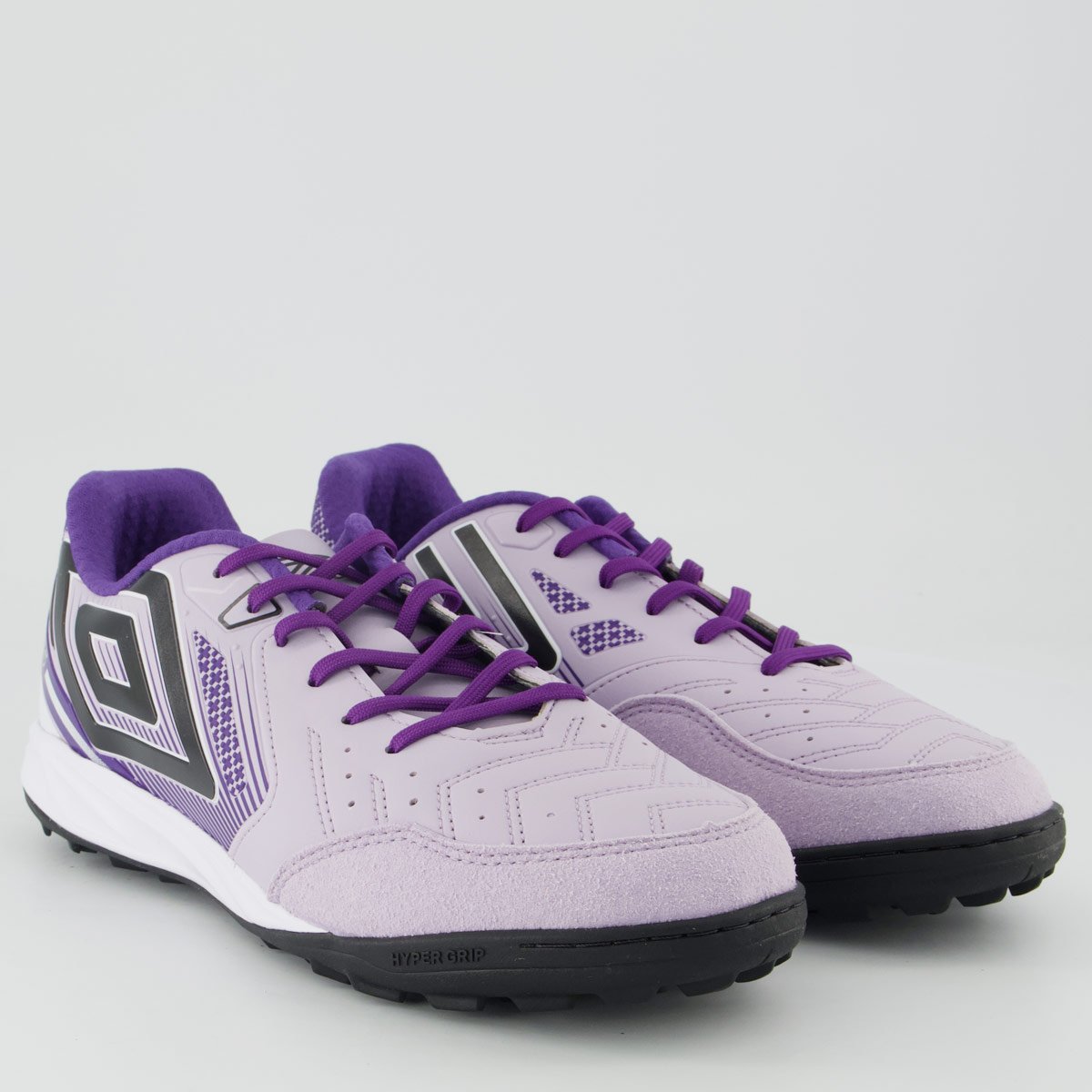 Chuteira Umbro Pro 5 Bump Club II Society Lilás e Preta Lilás/Preto 2