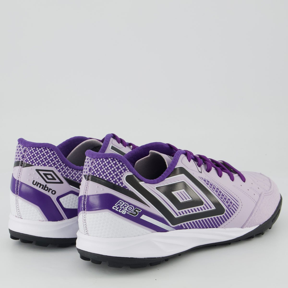 Chuteira Umbro Pro 5 Bump Club II Society Lilás e Preta Lilás/Preto 3