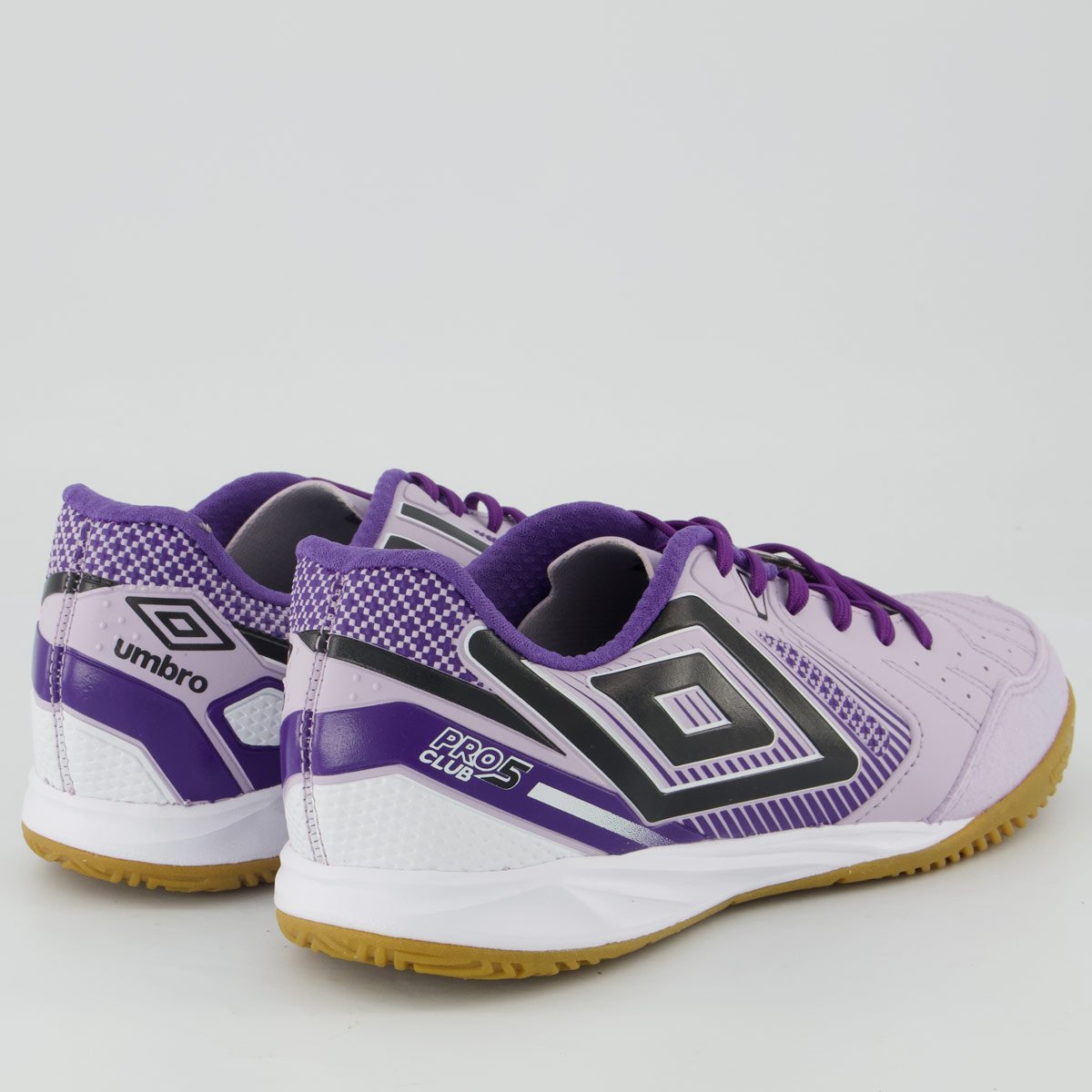 Chuteira Umbro Pro 5 Bump Club II Futsal Lilás e Preta Lilás/Preto 3
