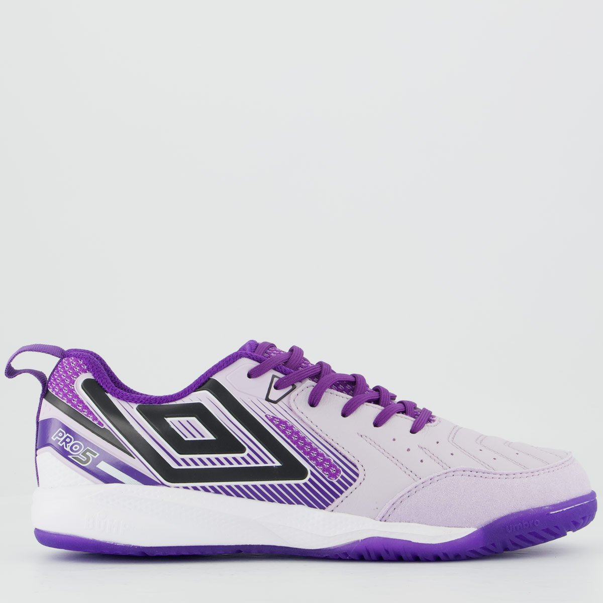Chuteira Umbro Pro 5 Bump II Futsal Lilás e Preta