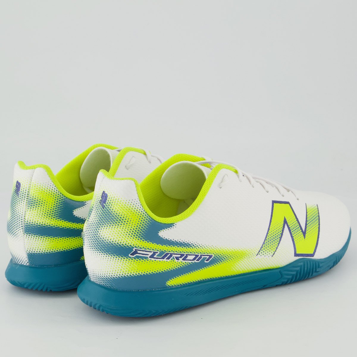 Chuteira New Balance Furon Club ID Futsal IN Branca Branco 3