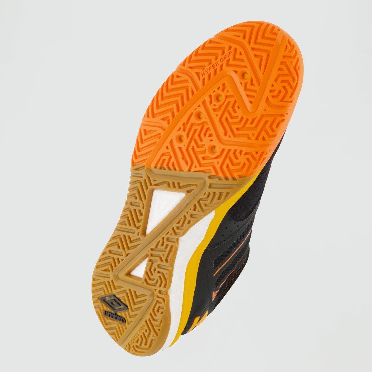 Chuteira Umbro Pro 5 Stable Futsal Preta e Laranja Preto/Laranja 5