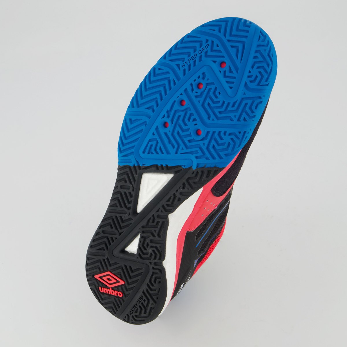 Chuteira Umbro Pro 5 Stable Futsal Rosa e Azul Rosa/Azul 5
