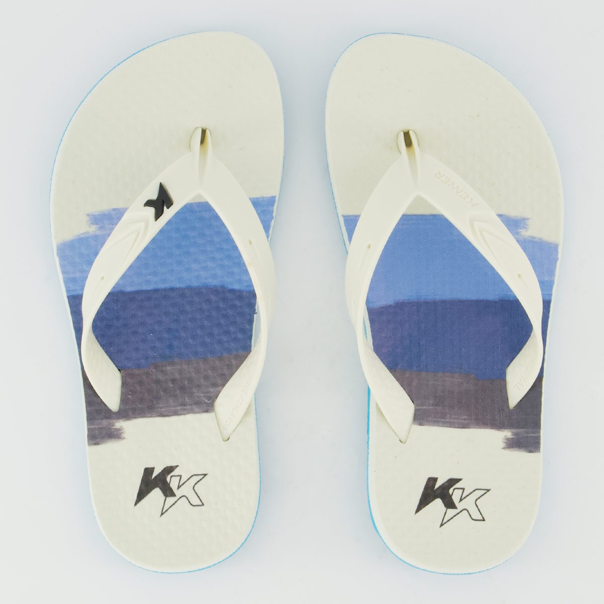 Chinelo Kenner Strike Infantil Branco e Azul