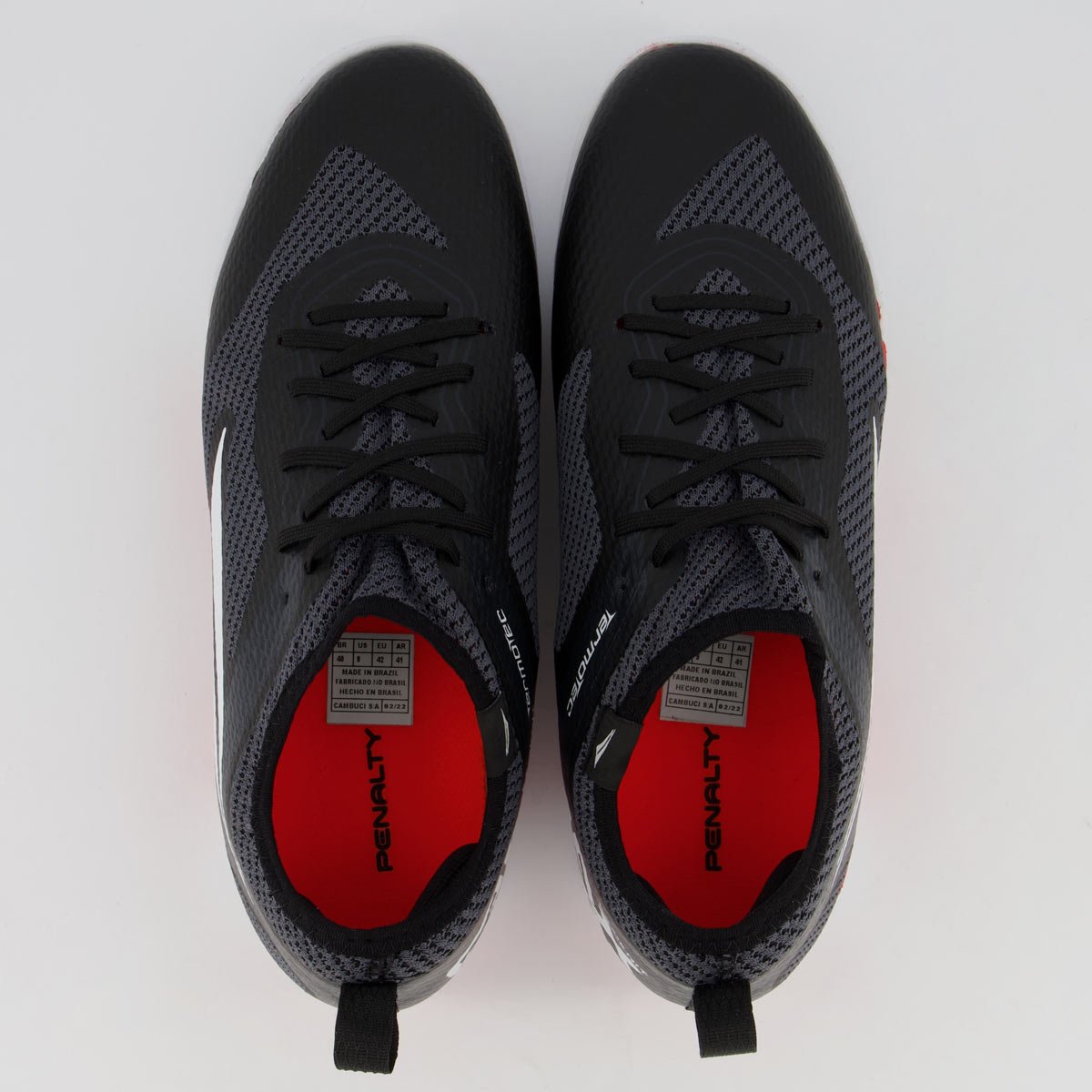 Chuteira Penalty Max 500 Ecoknit XXI Futsal Preta Preto 4