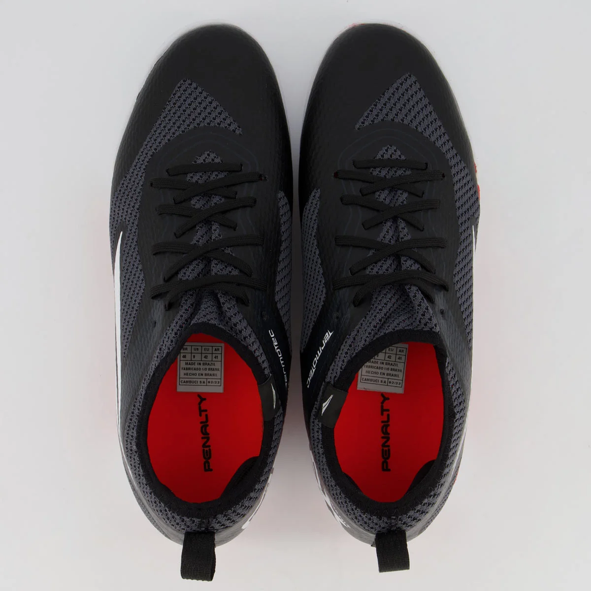 Chuteira Penalty Max 500 Ecoknit XXI Futsal Preta Preto 4