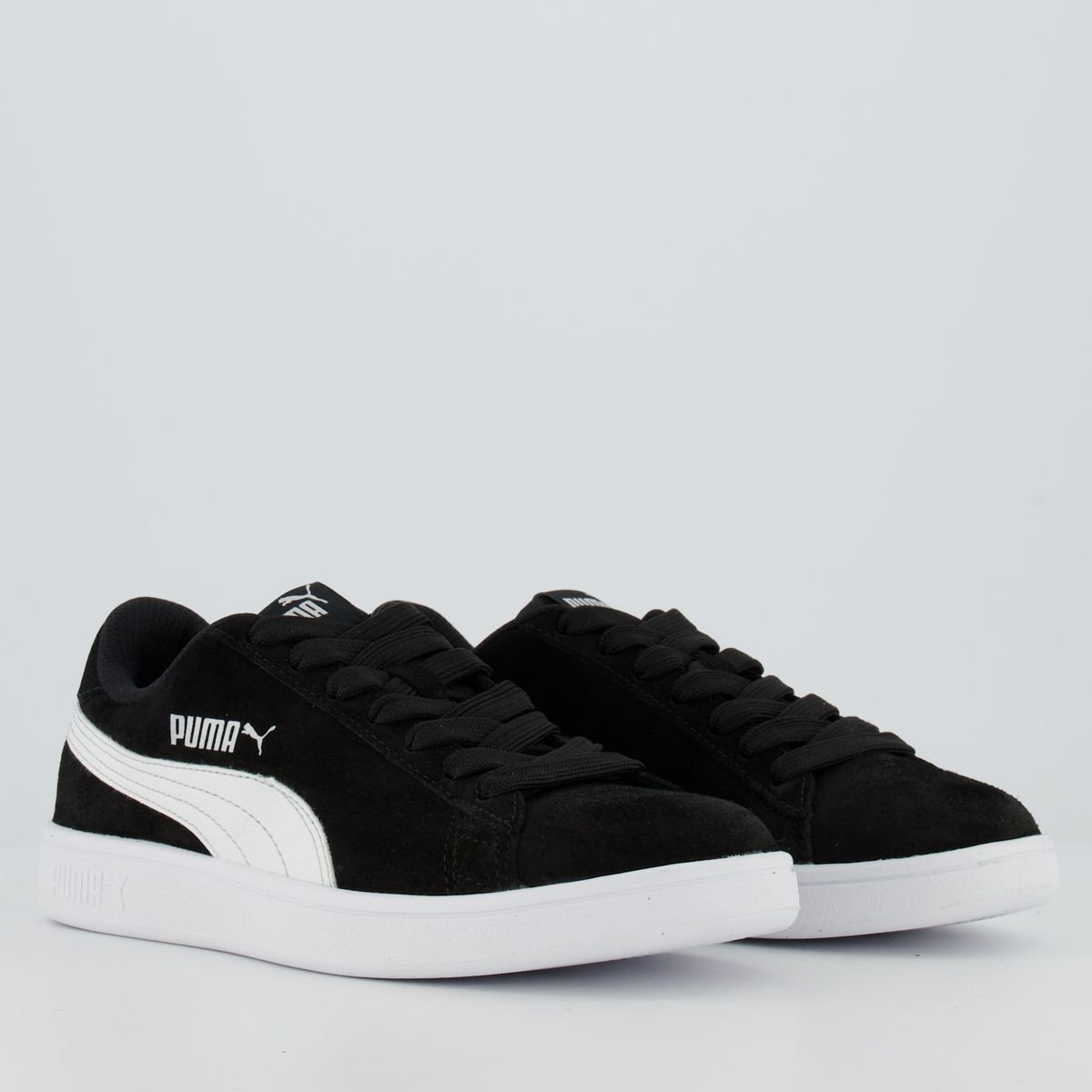Tênis Puma Smash V2 Preto e Branco Preto 2