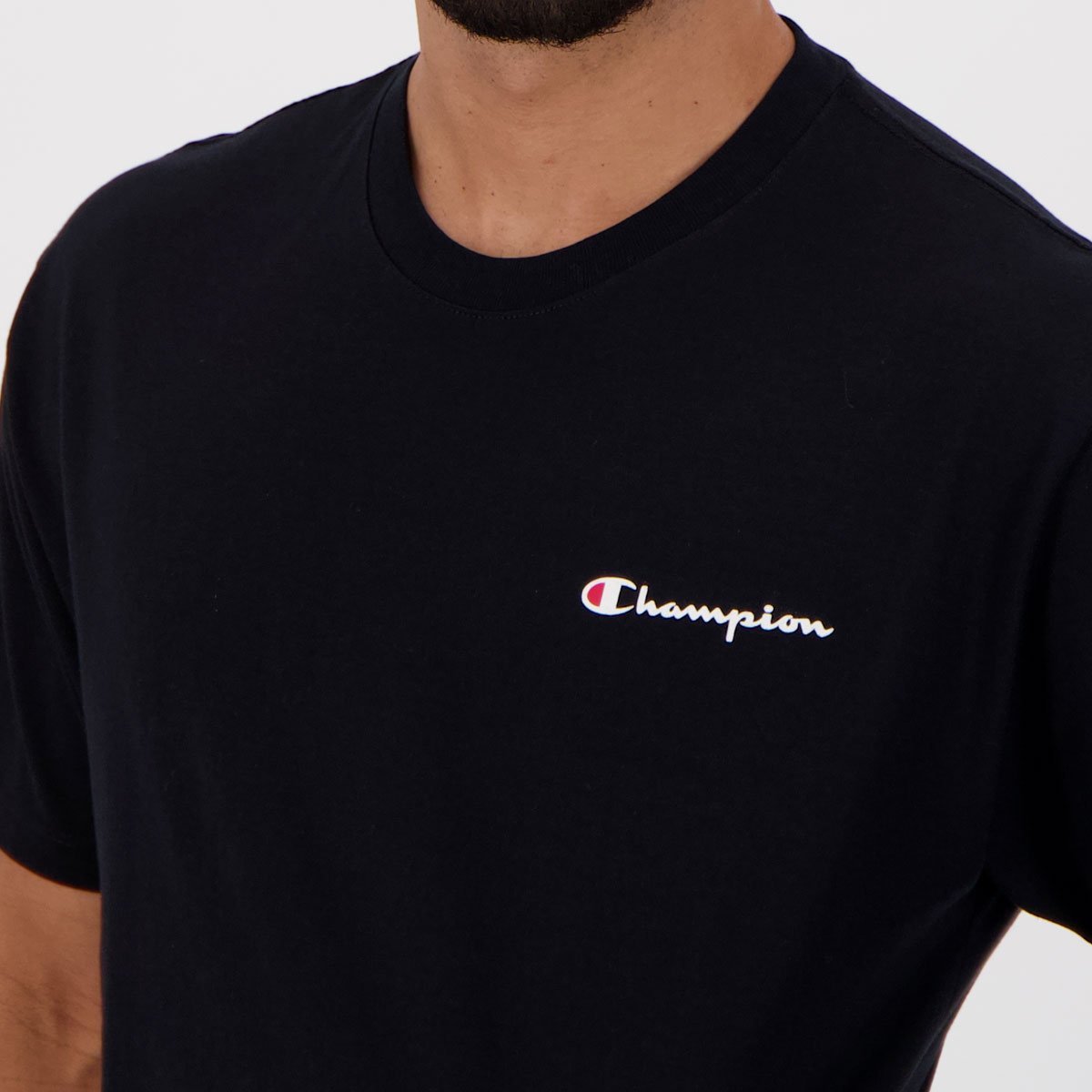 Camiseta Champion Mini Logo Script Preta COLOR 4