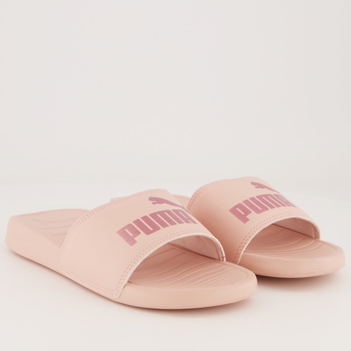 Chinelo Puma Popcat 20 BDP Logo Feminino Rosa Rosa 2