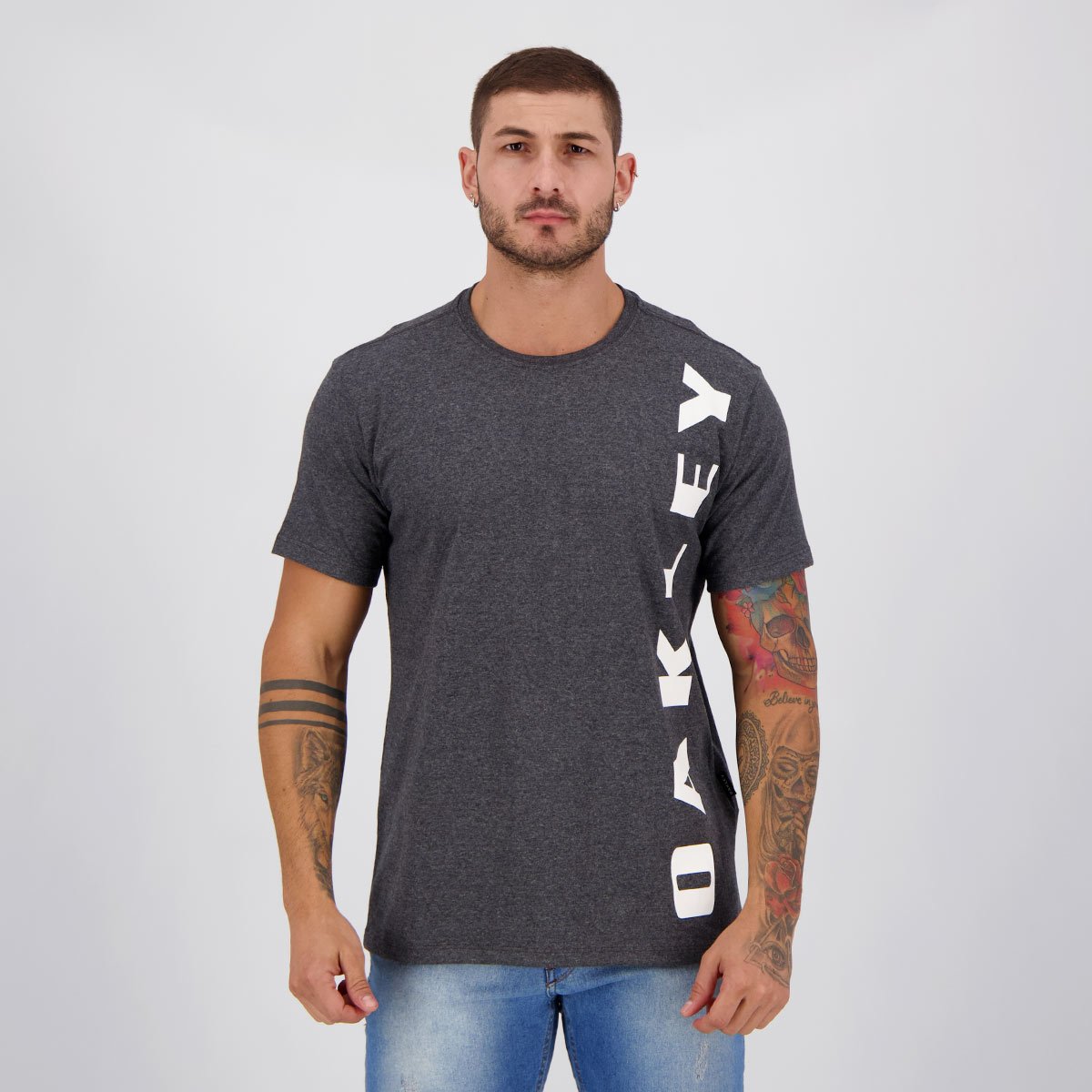 Camiseta Oakley Skull Bark Preta Preto - Renner