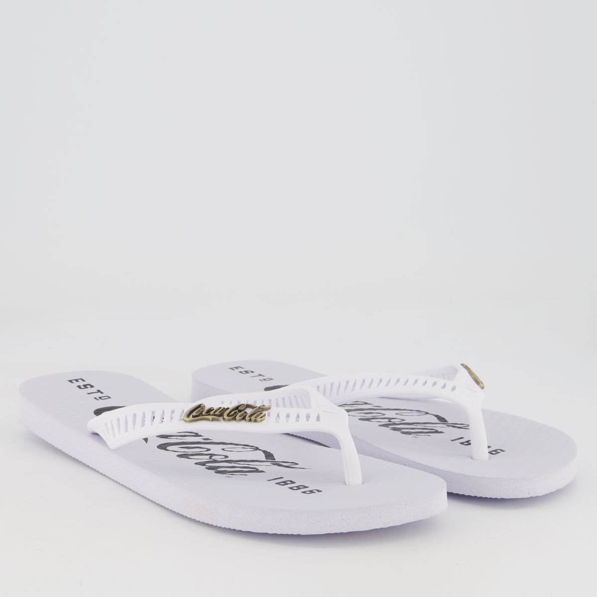Chinelo Coca Cola 1886 Branco Branco 3