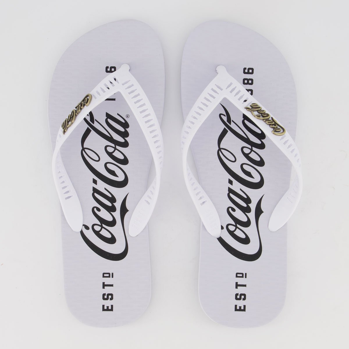 Chinelo Coca Cola 1886 Branco Branco 1