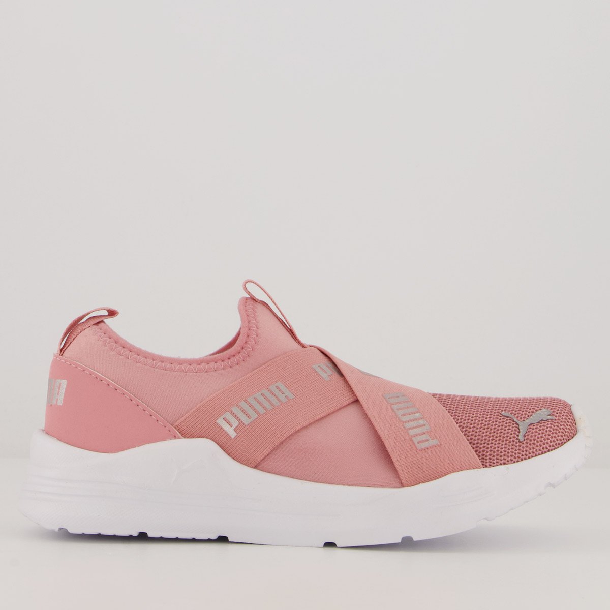 Tênis Puma Wired Run Slip-ON PS BDP Infantil Rosa Rosa 1