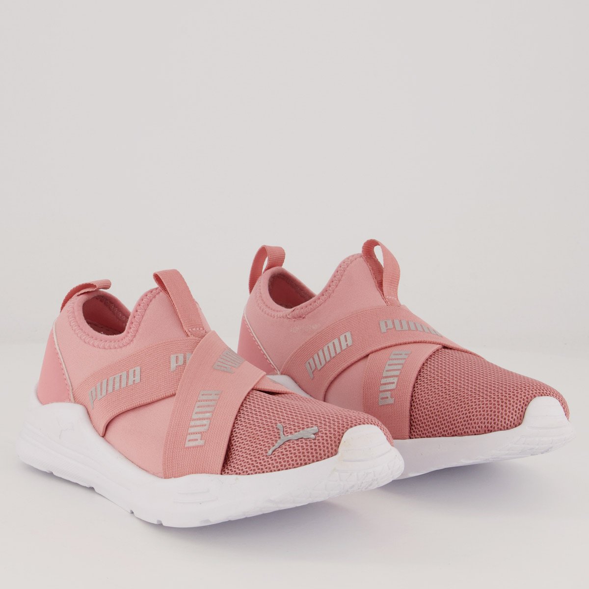 Tênis Puma Wired Run Slip-ON PS BDP Infantil Rosa Rosa 2