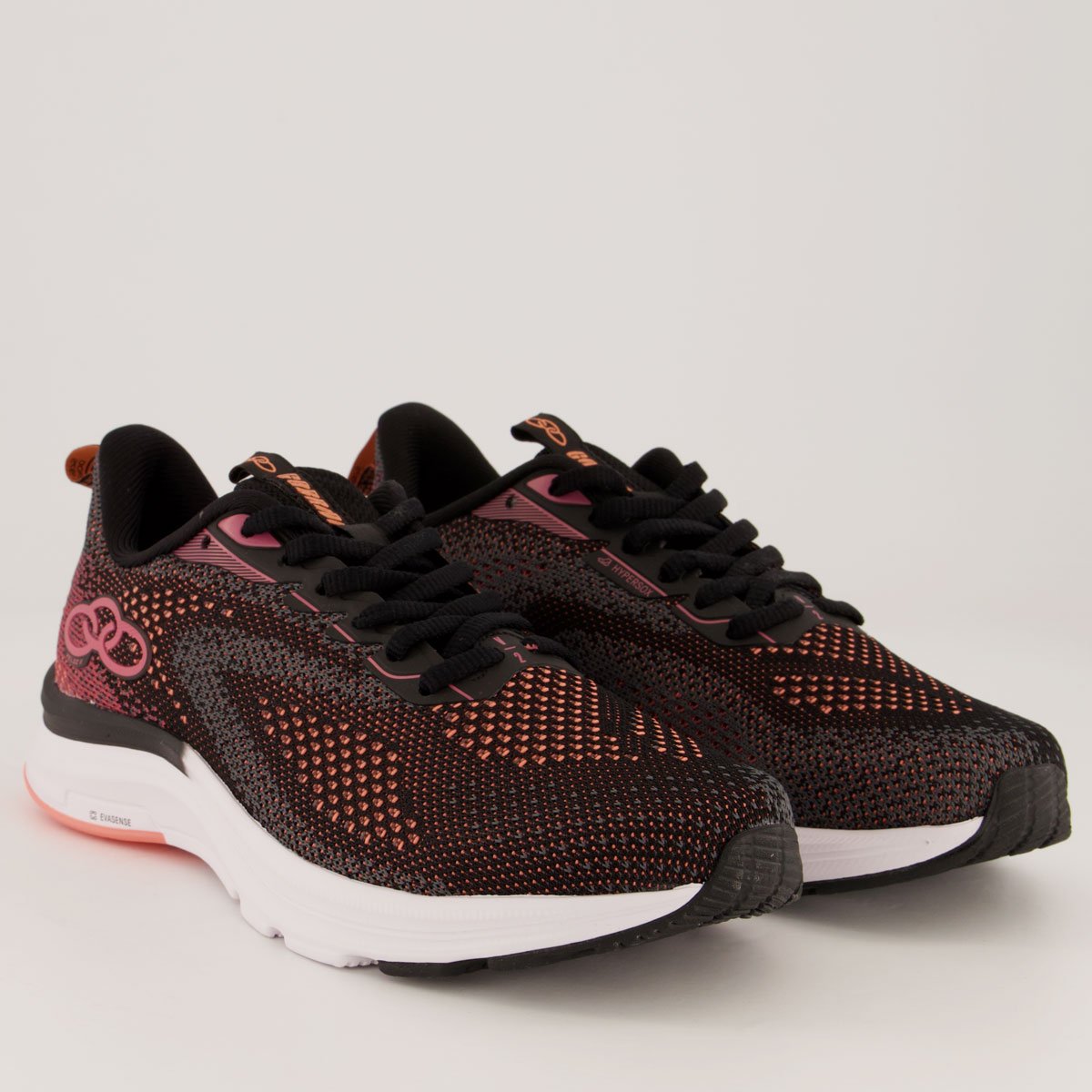 Tênis Olympikus Veloz 2 Feminino Preto e Salmão Preto 2
