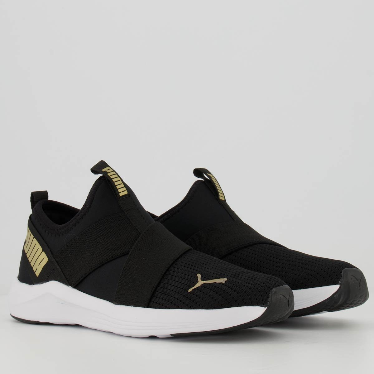 Tênis Puma Prowl Slip On BDP Feminino Preto e Dourado Preto 2