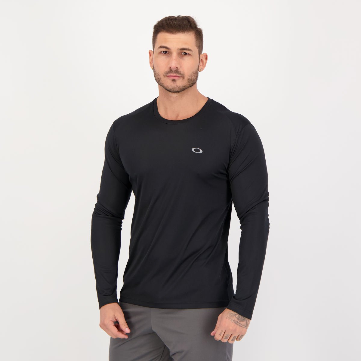 Camiseta Oakley Daily Sport Ls III Manga Longa Masculina - Preto