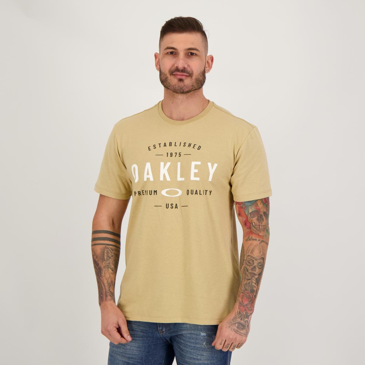 Camiseta Oakley Premium Bege Bege