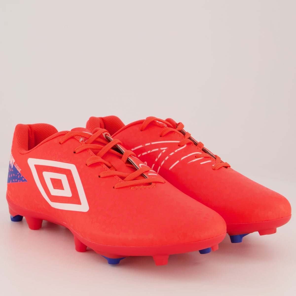 Chuteira Umbro Adamant League Campo Coral e Branca Vermelho 2